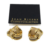 Joan Rivers Earrings Enamel Clip On Vintage