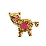 Joan Rivers Pink Pig Crystal Brooch 