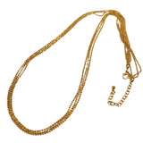 Joan Rivers Triple Strand Gold Necklace 