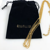 Joan Rivers Triple Strand Gold Necklace 