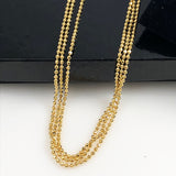 Joan Rivers Triple Strand Gold Necklace 