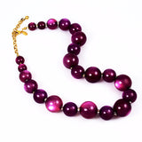 Joan Rivers Purple Lucite Moonglow Necklace