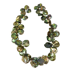Bronze Keshi Petal Pearl Beads Strand