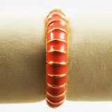 Kenneth J Lane Coral Enamel Bangle Bracelet