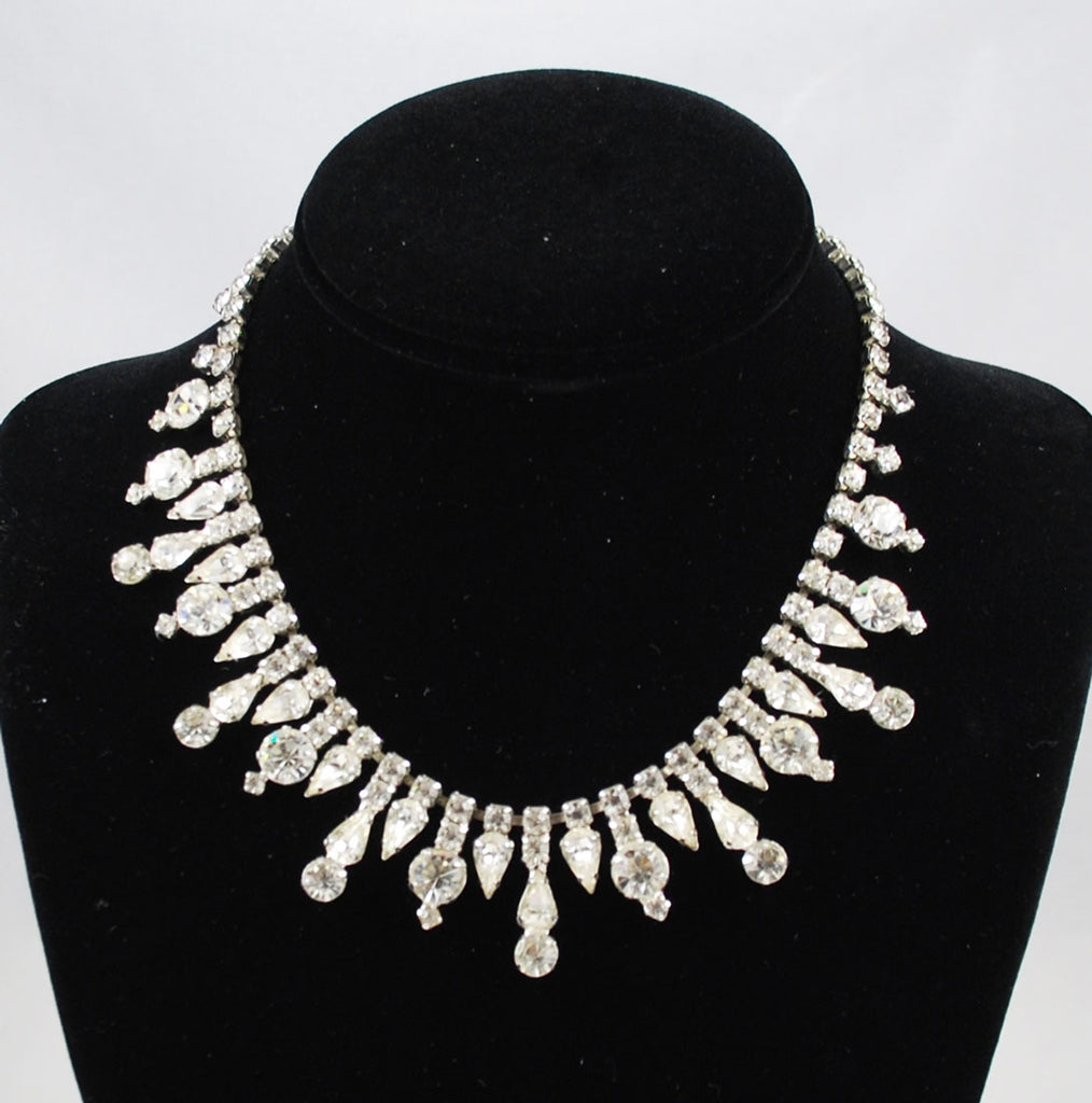 Kramer Rhinestone Necklace Vintage 1940's