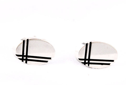 Jacques Kreisler Craft Stainless Steel Cuff Links