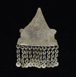 Back of Kuchi Afghan Triangle Pendant Vintage Silver