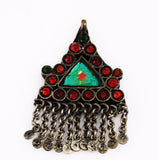 Kuchi Afghan Triangle Pendant Vintage Silver