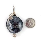 Labradorite Silver Wire Wrapped Pendant