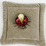 Vintage Enamel Lady Bug Brooch