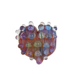 Lamp Work Glass Heart Pendant