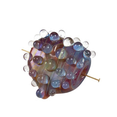 Purple Lamp Work Glass Heart Pendant