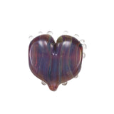 Lamp Work Glass Heart Pendant back