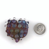 Lamp Work Glass Heart Pendant