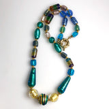Italian Colorful Glass Necklace Vintage
