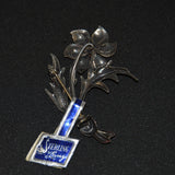 Sterling Silver Floral Brooch by Lang