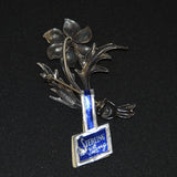 Sterling Silver Floral Brooch with Lang hang tag
