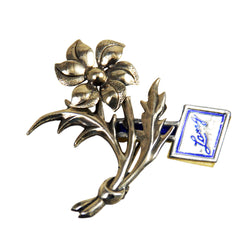 Sterling Silver Floral Brooch by Lang