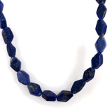 lapis diamond shaped beads