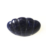 Carved Lapis Gold Twister Clasp Shortener
