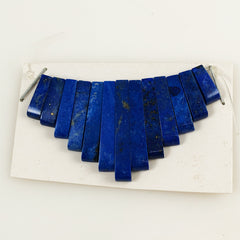 Lapis Lazuli Fan Pendants Vintage