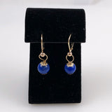 Lapis & 14K Gold Pierced Earrings