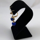 Lapis & 14K Gold Pierced Earrings