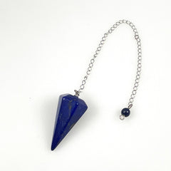 Lapis & Sterling Plumb Bob Pendant