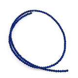 lapis 2mm round beads