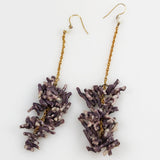Purple Coral Chandelier Earrings