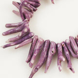 Vintage lavender coral necklace