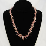 Purple coral branch necklace Vintage