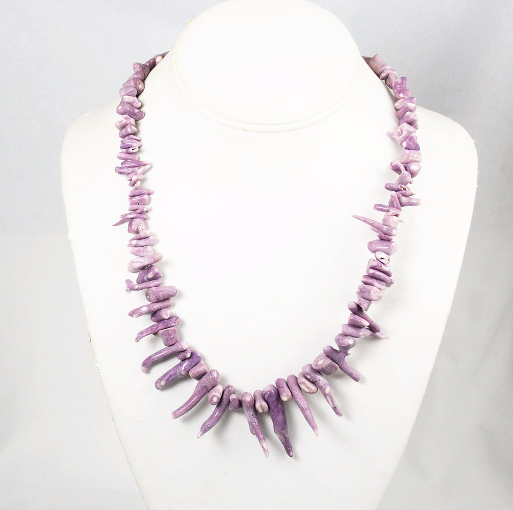 Rare Lavender Branch Coral Necklace 