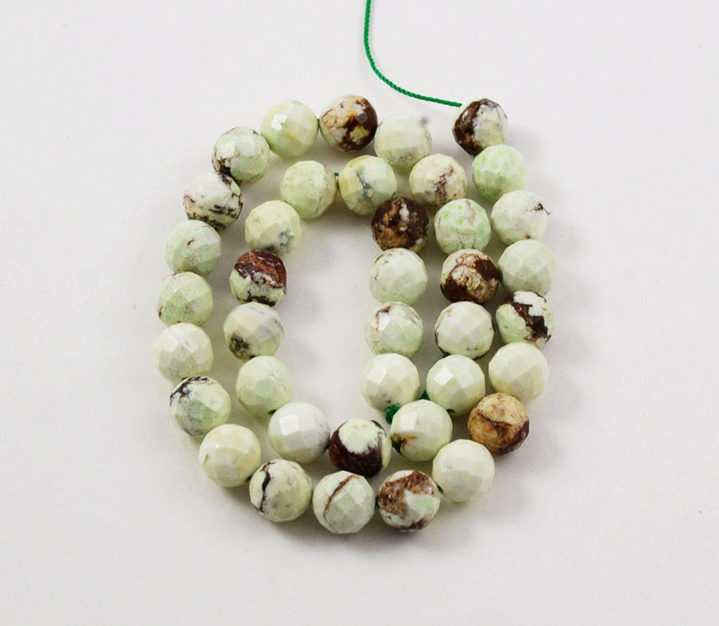 Lemon Chrysoprase (Citron) Faceted Round Beads - 10mm