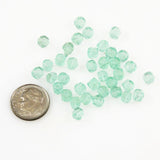 Light Green English Cut Glass Beads