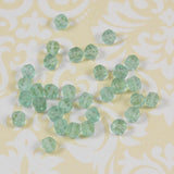 Light Green English Cut Glass Beads