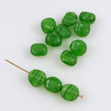 Lamp Work Lime Green Beads 11mm
