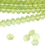 Lime Green Faceted 5mm Rondelles 