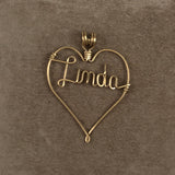 Gold Filled Linda Heart Pendant vintage
