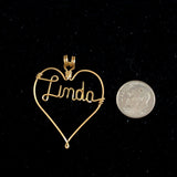 Gold Filled Linda Heart Pendant