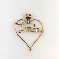 Gold Filled Linda Heart Pendant 1940's