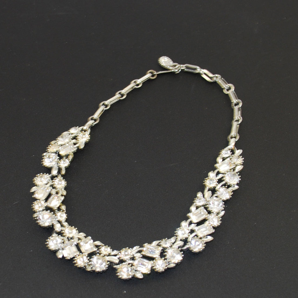 Lisner Rhinestone Choker Necklace Vintage