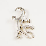 Native American Lizard Brooch Sterling Navajo Vintage