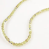 Light Yellow Faceted Glass Beads AB Finish 4mm