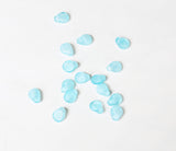 Light Blue Glass Petal Beads 8mm