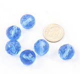 Light sapphire round crystals 12mm