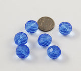 Light sapphire round crystals 12mm