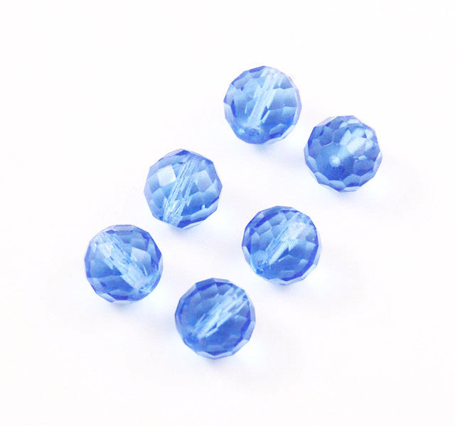 Light sapphire round crystals 12mm