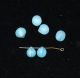 Light Blue Satin Glass Drop Beads
