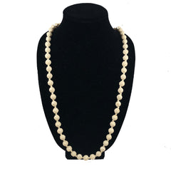 Lucite Ivory Rose Necklace